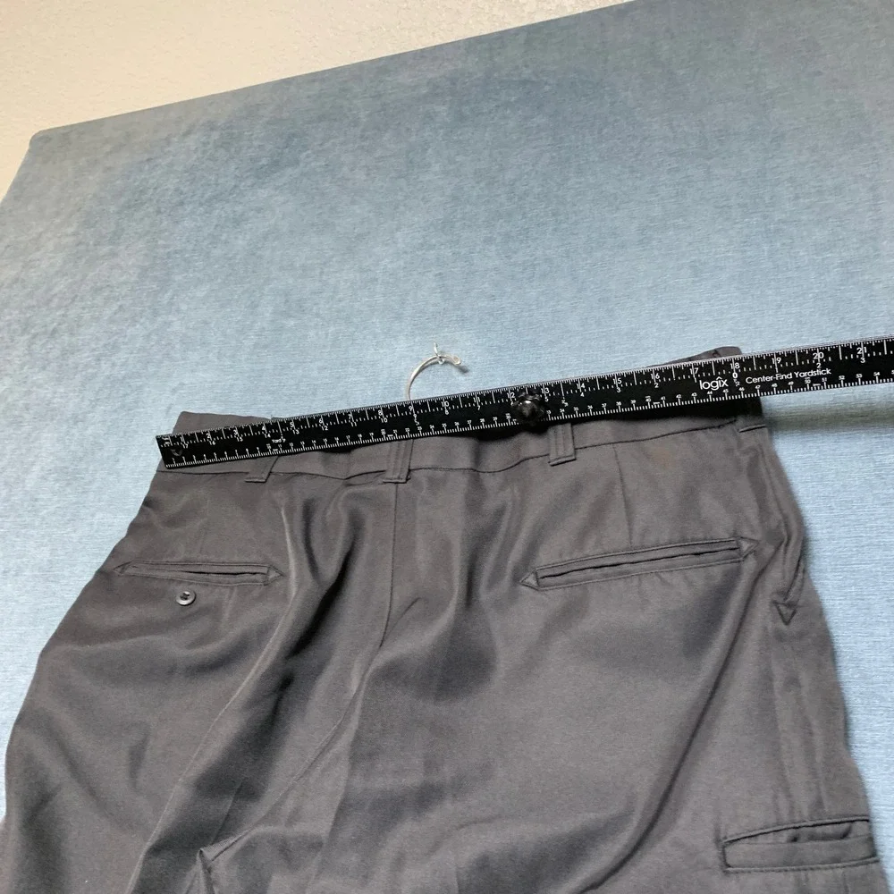 Mens Workwear Pants 38x32 Dark Brown Comfort Slash Pocket Straight Leg Outdoor